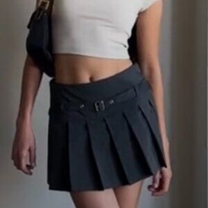 ZARA Y2K PLEATED MINI SKORT SCHOOL GIRL COQUETTE BADDIE GRUNGE PUNK BARBIE XS